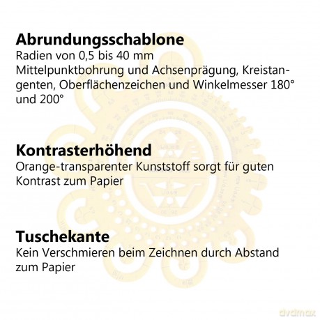 Aristo: ARISTO Zeichenschablone gelb