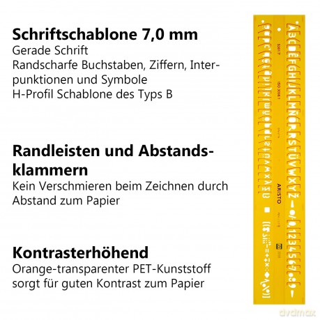 Aristo: ARISTO Zeichenschablone gelb
