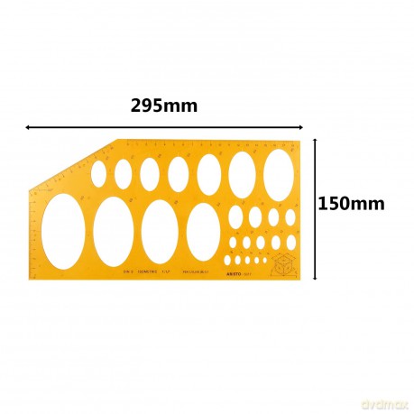 Aristo: ARISTO Zeichenschablone ISOMETRIC orange