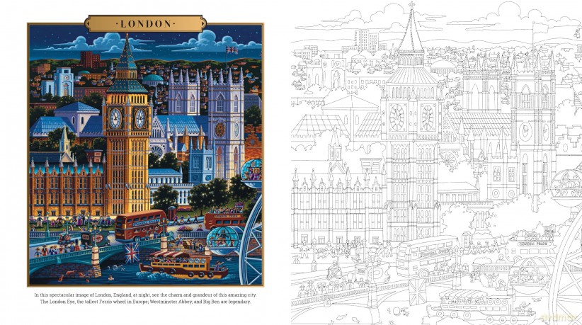 Around the World Coloring Book [KSIĄŻKA]