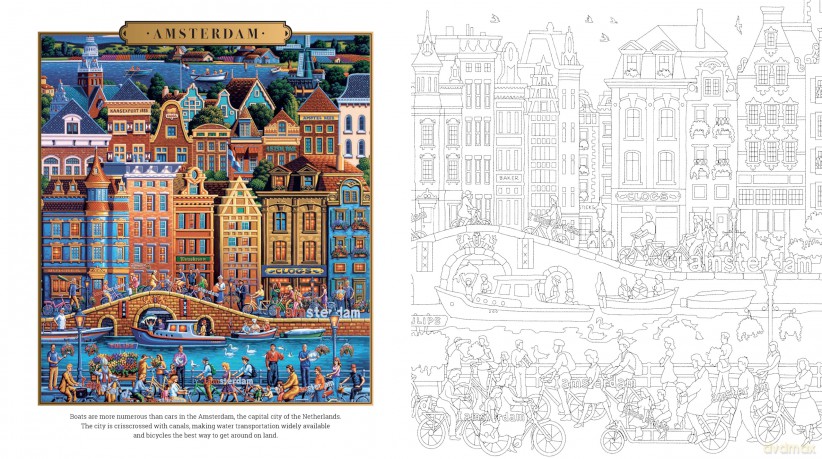 Around the World Coloring Book [KSIĄŻKA]