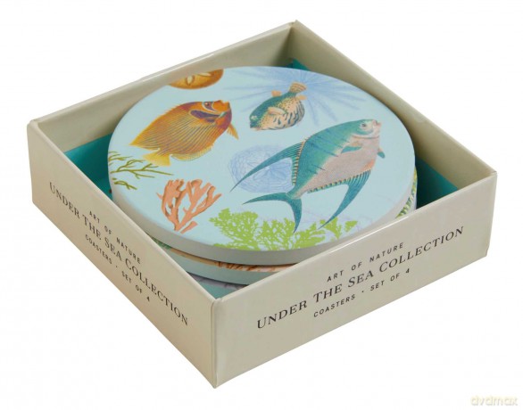 Art of Nature Under the Sea Coaster Set Set of 4 [KSIĄŻKA]