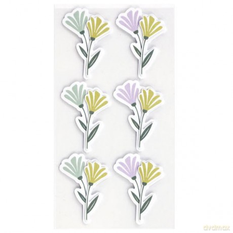 Artoz: artoz Aufkleber 3D Blumen, 6 St.