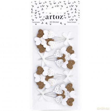 Artoz: artoz Aufkleber 3D Herzballone, 4 St.