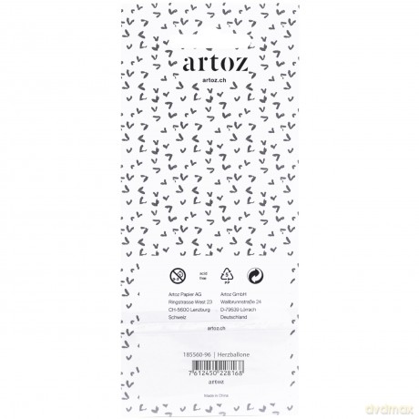 Artoz: artoz Aufkleber 3D Herzballone, 4 St.