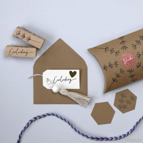 Artoz: artoz Motivstempel Einladung 6,0 x 2,0 c