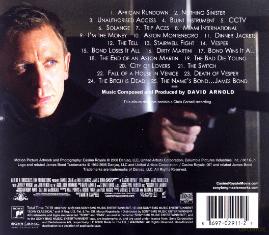 007 Casino Royale soundtrack (International Version) (David Arnold) [CD]