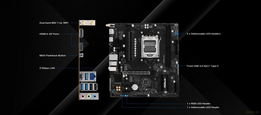 ASRock A620AM-X WiFi AM5 mAT
