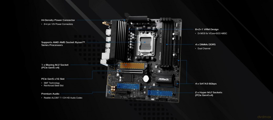 ASRock B850M Pro-A WiFi AM5 mATX HDMIDP