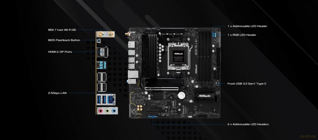 ASRock B850M Pro-A WiFi AM5 mATX HDMIDP