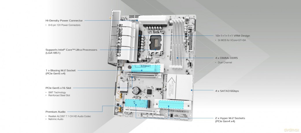 ASRock B860 Challenger WiFi White, 1851