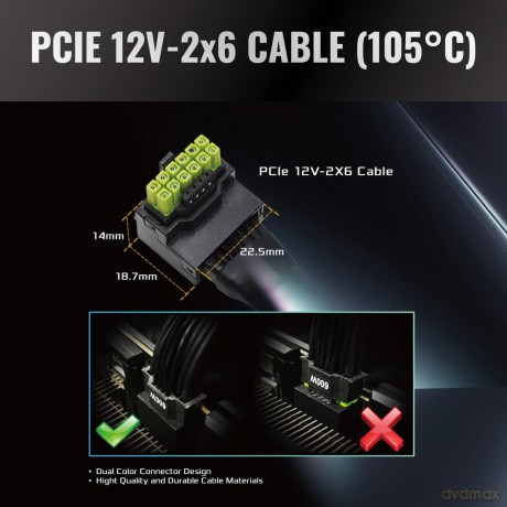 ASRock CB-12V2X6L600W GPU 90° Winkelkabe