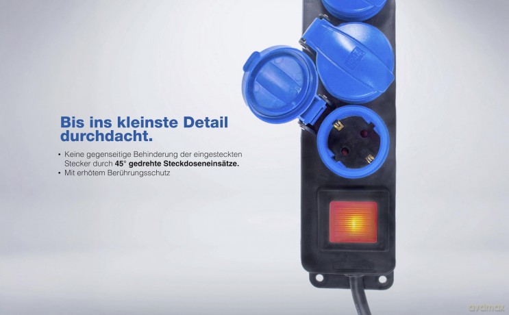 As-Schwabe: as-Schwabe Baustellen 3-fach Steckdosenl