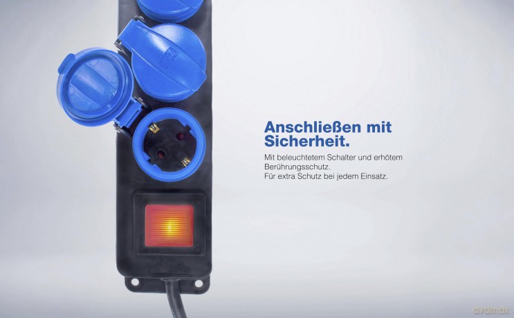 As-Schwabe: as-Schwabe Baustellen 3-fach Steckdosenl
