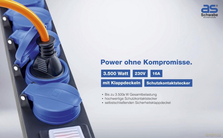 As-Schwabe: as-Schwabe Baustellen 5-fach Steckdosenl