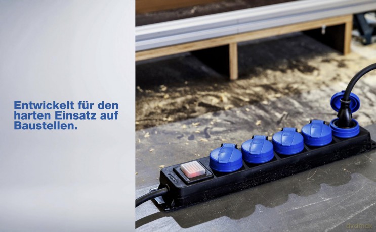 As-Schwabe: as-Schwabe Baustellen 5-fach Steckdosenl