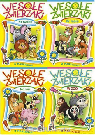 Wesołe zwierzaki z naklejkami MIX [KSIĄŻKA]