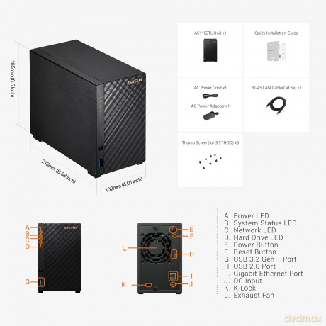 Asustor Drivestor 2 Lite AS1102TL 2-Bay