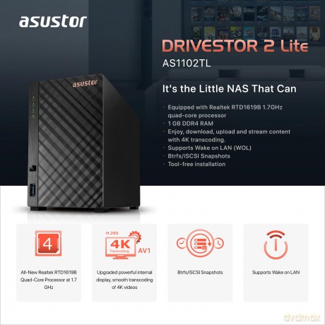 Asustor Drivestor 2 Lite AS1102TL 2-Bay