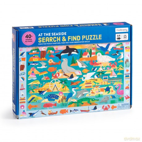 At the Seaside 64 Piece Search Find Puzzle [KSIĄŻKA]