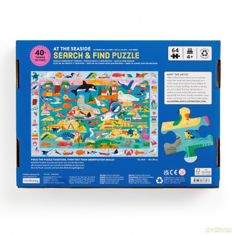 At the Seaside 64 Piece Search Find Puzzle [KSIĄŻKA]