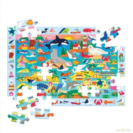 At the Seaside 64 Piece Search Find Puzzle [KSIĄŻKA]