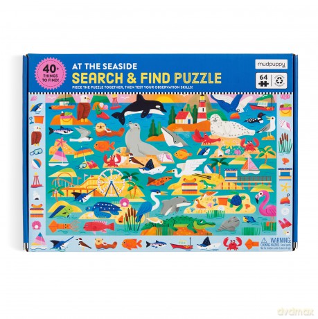 At the Seaside 64 Piece Search Find Puzzle [KSIĄŻKA]