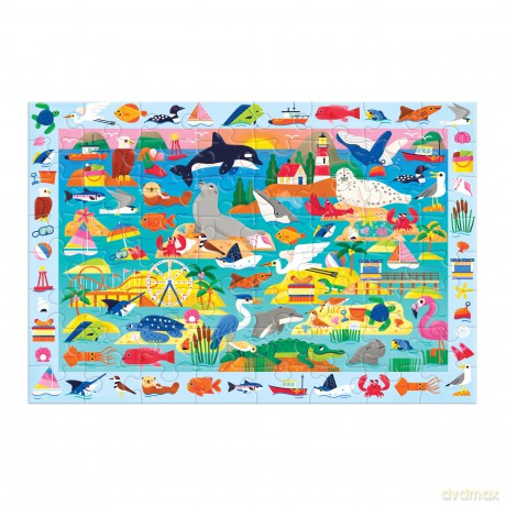 At the Seaside 64 Piece Search Find Puzzle [KSIĄŻKA]