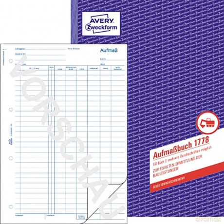 Aufmassbuch A4 50Bl Sd.