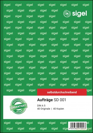 Auftrag,A5,2x40Blatt,2-Fach