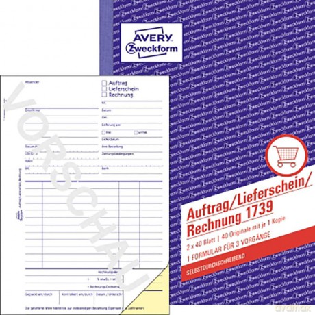 Auftrag/Liefers/Rechn.A5 2x40b