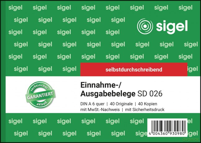 Ausgabe/Einnahmebel.A6q,2x40Bl