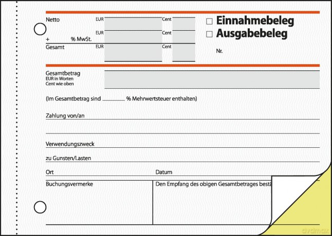 Ausgabe/Einnahmebel.A6q,2x40Bl