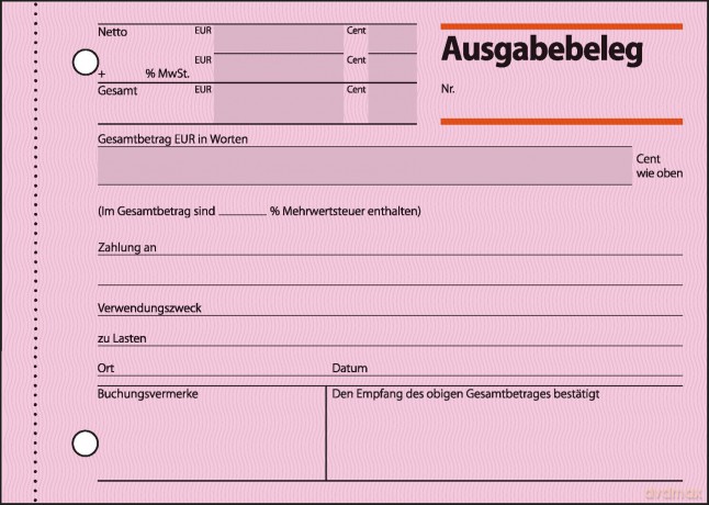 Ausgabebel.A6,quer,50Bl.1-Fach