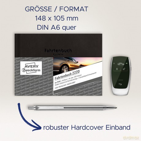 Avery Fahrtenbuch A6 Hardcover