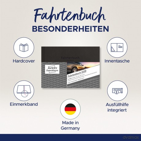 Avery Fahrtenbuch A6 Hardcover