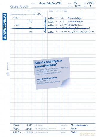 AVERY Zweckform Kassenbuch/EDV Formularb