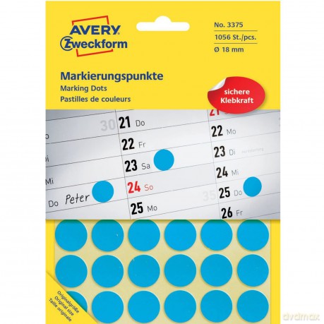 AVERY Zweckform Klebepunkte 3375 blau