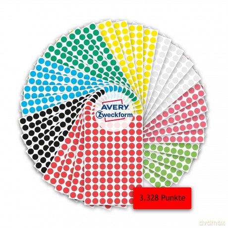 AVERY Zweckform Klebepunkte 59994 schwar