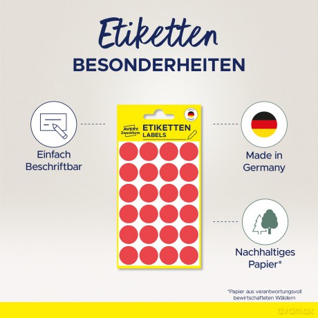 AVERY Zweckform Klebepunkte leuchtorange
