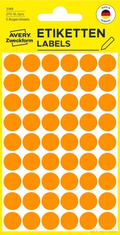 AVERY Zweckform Klebepunkte leuchtorange