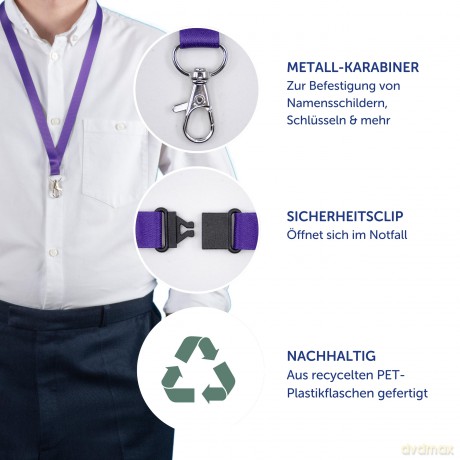 Avery Zweckform: AVERY Zweckform Lanyards lila 10 St.