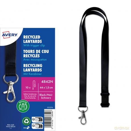 Avery Zweckform: AVERY Zweckform Lanyards schwarz 10 St.