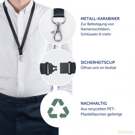 Avery Zweckform: AVERY Zweckform Lanyards schwarz 10 St.