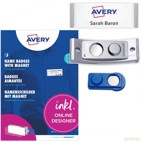Avery Zweckform: AVERY Zweckform Namensschilder mit Magne