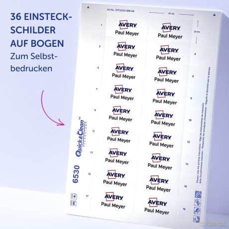 Avery Zweckform: AVERY Zweckform Namensschilder mit Magne