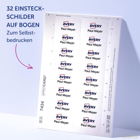 Avery Zweckform: AVERY Zweckform Namensschilder mit Magne