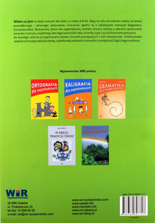 Wiem co jem - ćwiczenia z zakresu zdrowego odżywia [KSIĄŻKA]