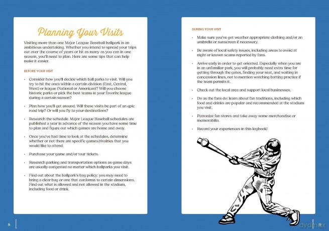 Ballparks and Baseball Sticker Logbook [KSIĄŻKA]