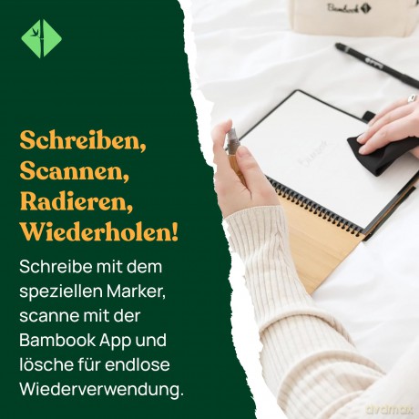 Bambook - Uitwisbaar Notitieblok - A5